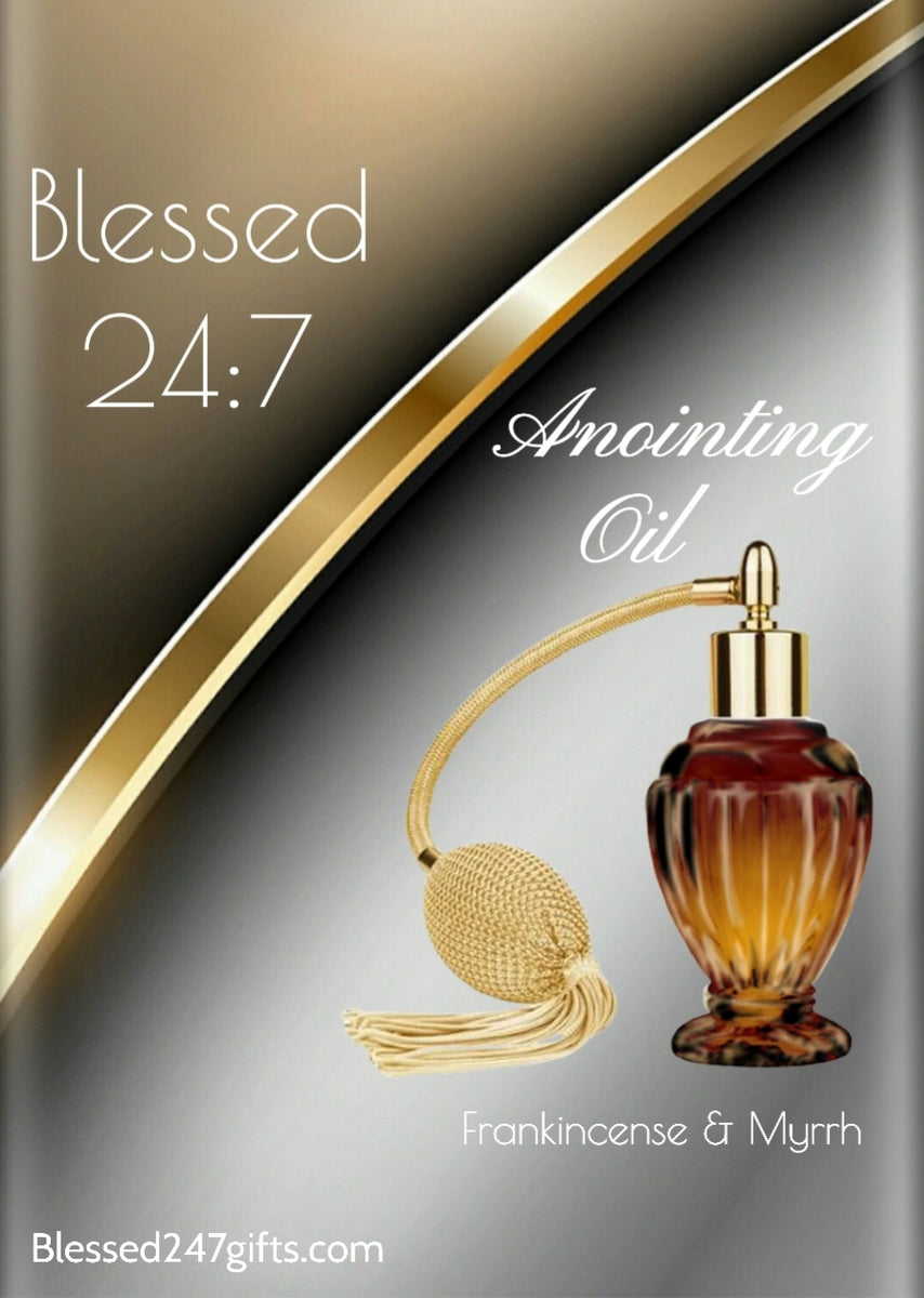 Blessed 24:7 Anointing Oil (Frankincense & Myrrh) inside Antique Style –  Blessed 24:7 Gifts