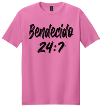 Load image into Gallery viewer, Blessed 24:7® (SPANISH) Bendecido T-shirt FREE SHIPPING