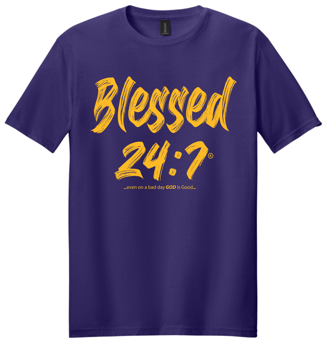 Blessed 24:7 (Greek-Fraternity Life) T-Shirts FREE SHIPPING