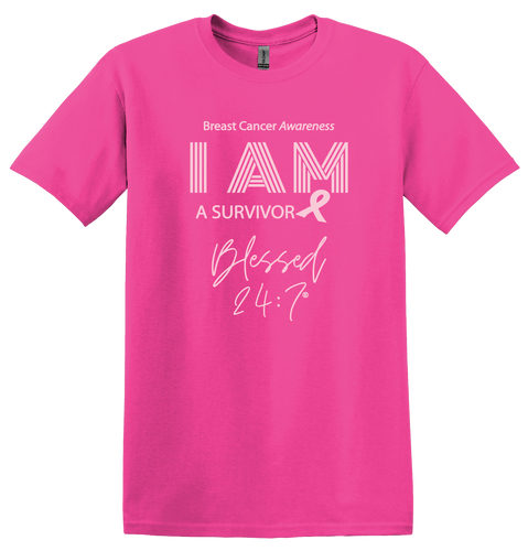 Blessed 24:7® Breast Cancer Awareness T-shirt FREE SHIPPING